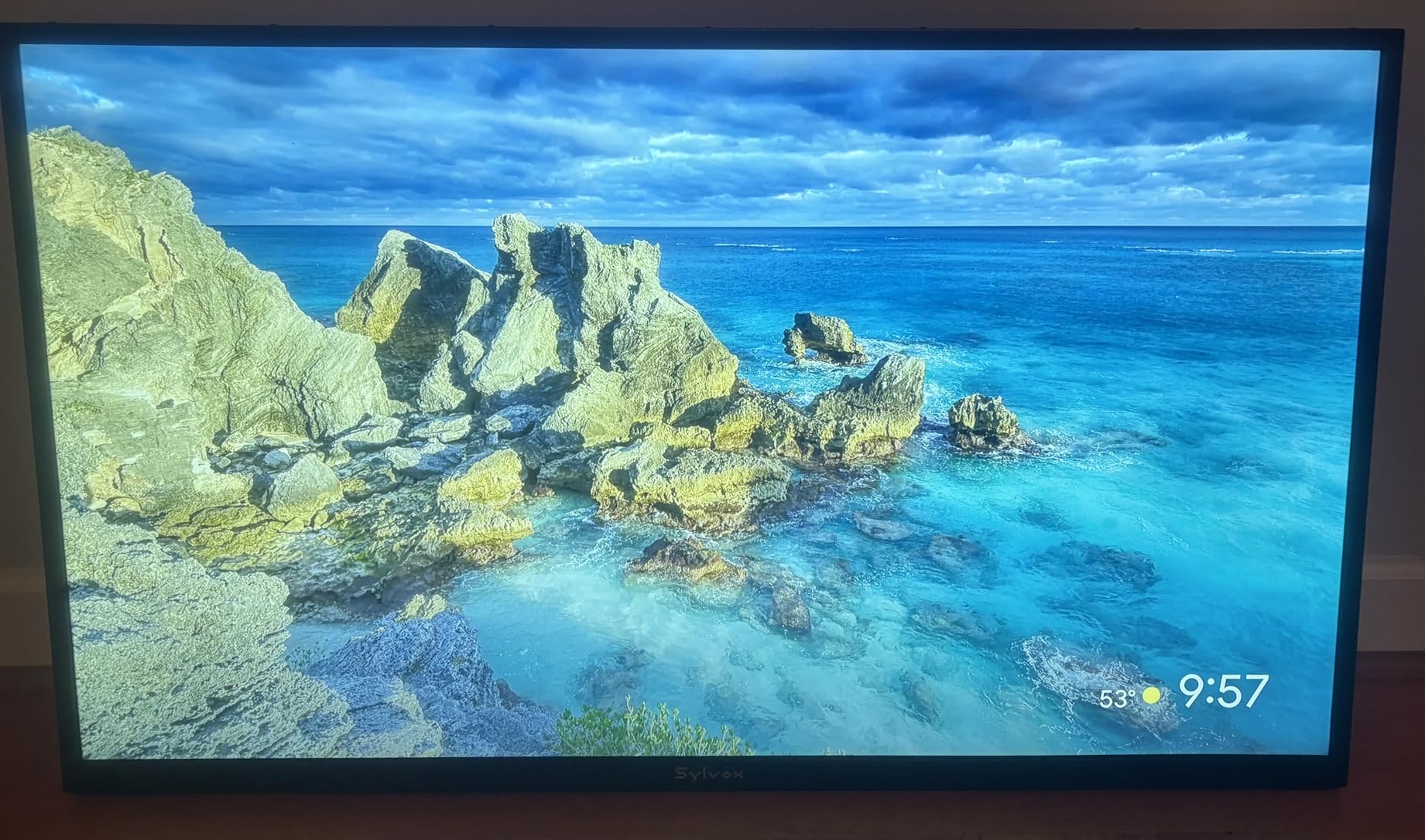 SYLVOX 65 Inch Outdoor Smart Television Weatherproof Google TV, 4K 700NIT High Brightness Temperature Resistant IP55 Waterproof TVs, Anti-Scratch, Suitable for Partial Sun (Patio Series) customer photo 1