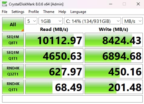 MP700 Elite 1TB PCIe 5.0 x4 NVMe M.2 SSD - Up to 10,000MB/sec - High-Density 3D TLC NAND - M.2 2280 - DirectStorage Compatible - Black customer photo 2