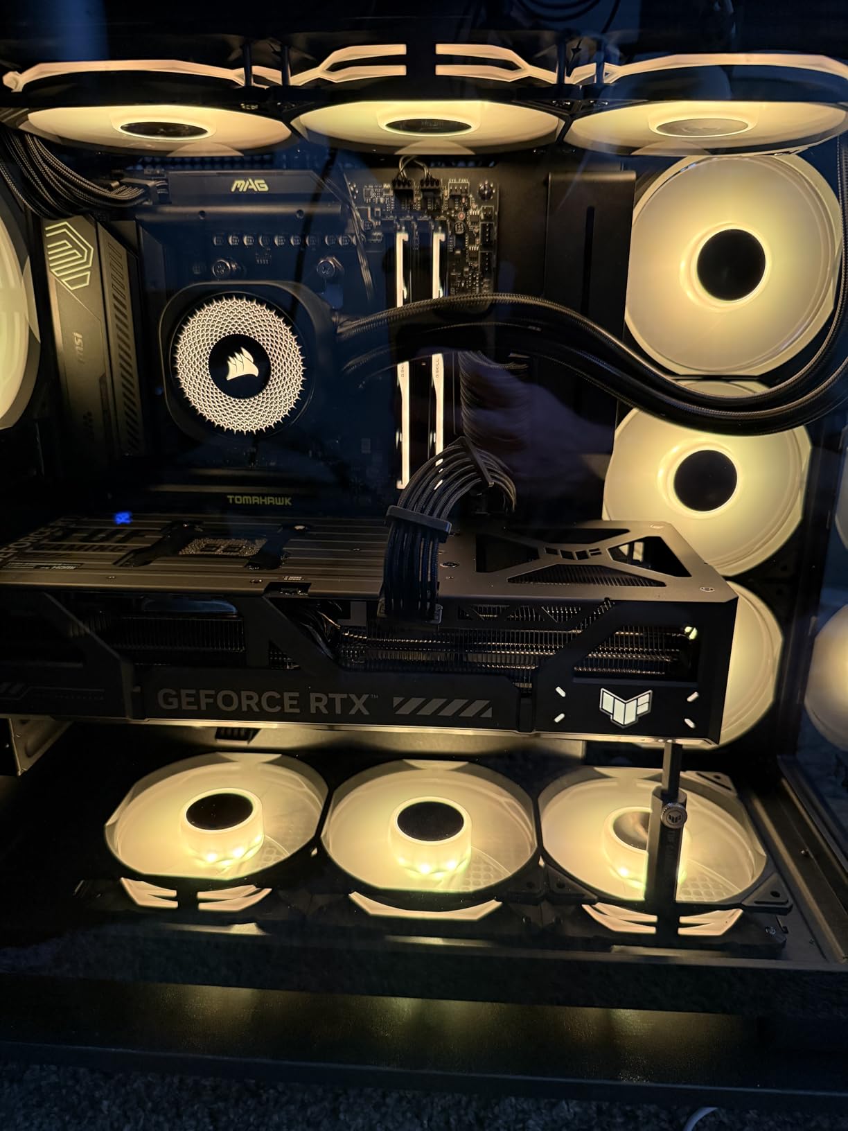 TUF Gaming TR120 ARGB Fan - Black - Triple Pack Higher Cooling Performance Extra-Thick 28mm Fan Frame, Exclusive Double-Layered LED Matrix Design with 16 Addressable RGB LEDs, Aura Sync customer photo 1