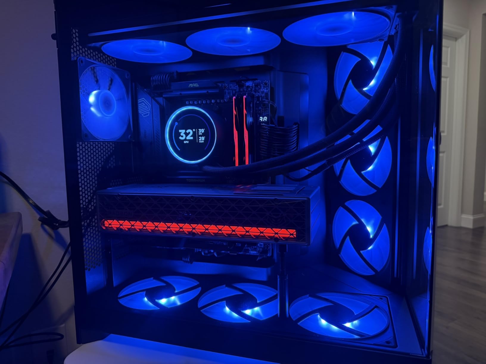 NZXT F420 RGB Core - 420mm Single-Frame Fan Unit with 3 x 140mm RGB Fans - Speed & Lighting Control - High Static Pressure & Airflow - Fluid Dynamic Bearings - 8 aRGB LEDs Per Fan - Black customer photo 1