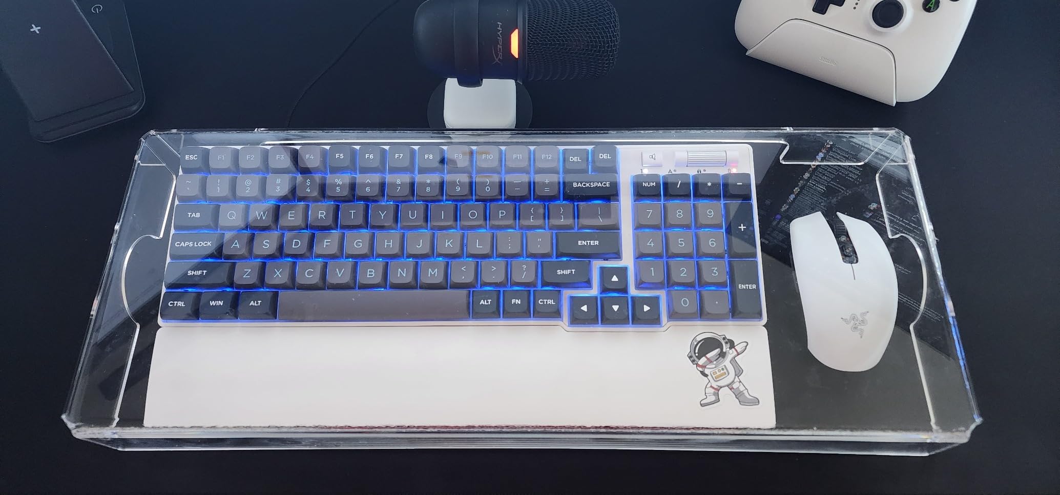 WINFFOR Acrylic Keyboard Cover Protector - Mechanical Keyboard Dust Cover Computer Keyboard Cover Keyboard Protector Fits 17'' Keyboard (Crystal Clear) customer photo 1