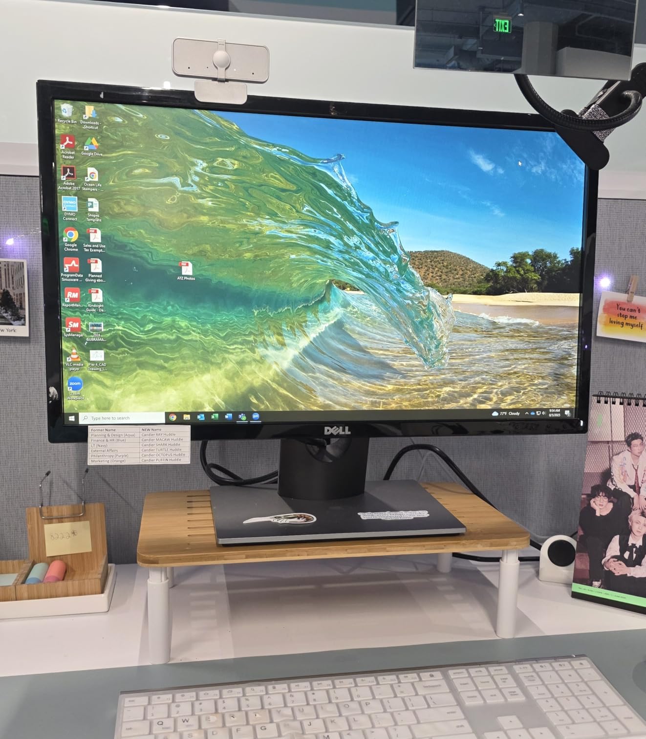 Bamboo Monitor Stand Riser, 4 Adjustable Height, Laptop Stand with Airflow Vents, Desk Organizer for Computer, PC, Printer (Natural) customer photo 1