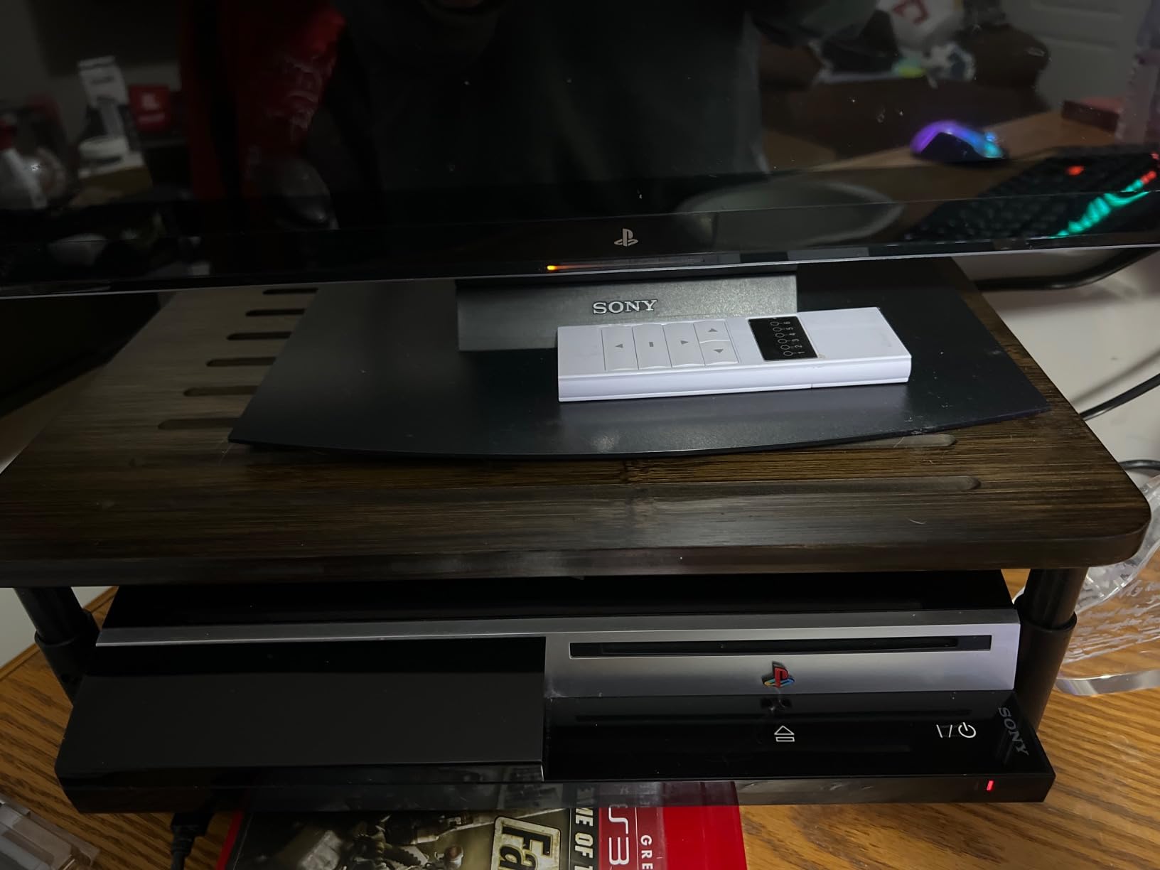 Bamboo Monitor Stand Riser, 4 Adjustable Height, Laptop Stand with Airflow Vents, Desk Organizer for Computer, PC, Printer (Natural) customer photo 2