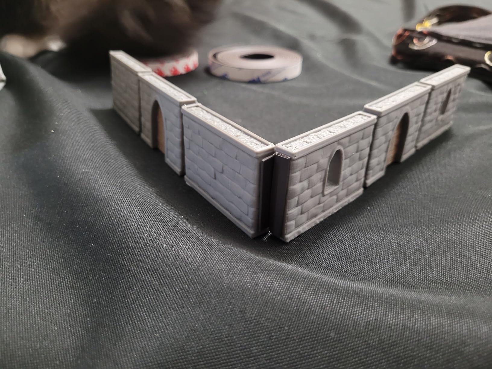 Dungeon Walls Modular DND Terrain Set - 48 Piece Tabletop Role-Playing Scenery - 28mm Scale, Includes Walls & Accessories - Perfect for Dungeons & Dragons, Pathfinder, & RPG Tabletop Games customer photo 2