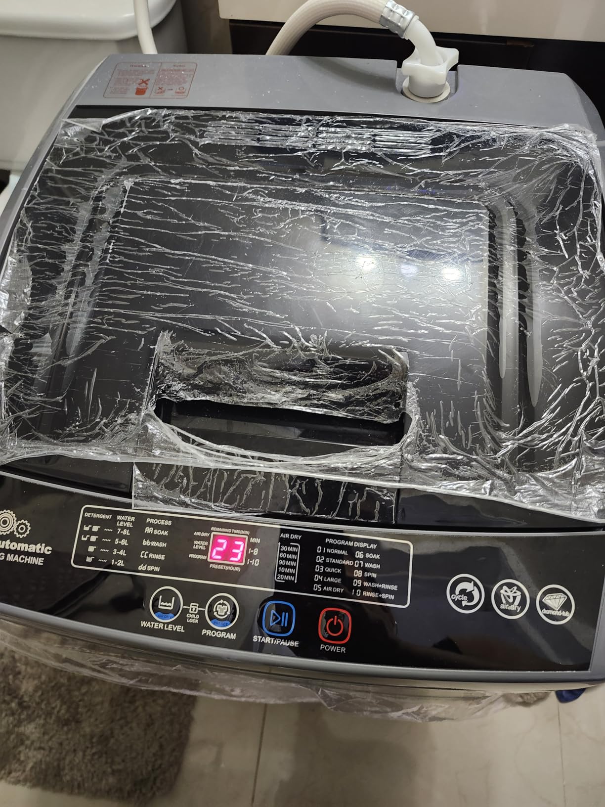 Nictemaw Portable Washing Machine 17.8Lbs, 2.4Cu.ft Full Automatic Portable Washer with 10 Wash Programs, 8 Water Levels & Drain Pump, Compact Laundry Washer for Home, RV, Dorm, Grey customer photo 1