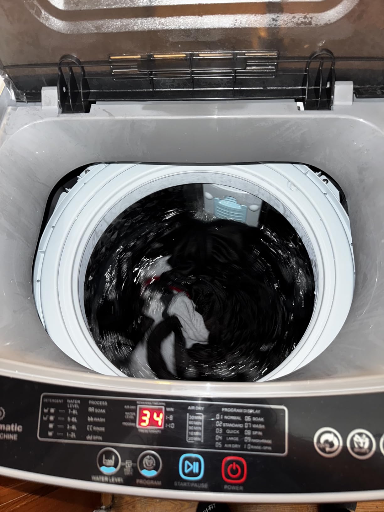 Nictemaw Portable Washing Machine 17.8Lbs, 2.4Cu.ft Full Automatic Portable Washer with 10 Wash Programs, 8 Water Levels & Drain Pump, Compact Laundry Washer for Home, RV, Dorm, Grey customer photo 2