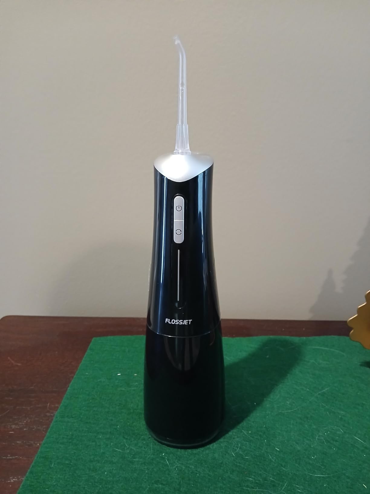 Water Dental Flosser Cordless Oral Irrigator with 300ml 5 Tips 4 Modes USBCharger Portable Travle Irrigation Cleaner IPX7 Electric Irrigador Dental for Teeth Cleaning (Black) customer photo 2