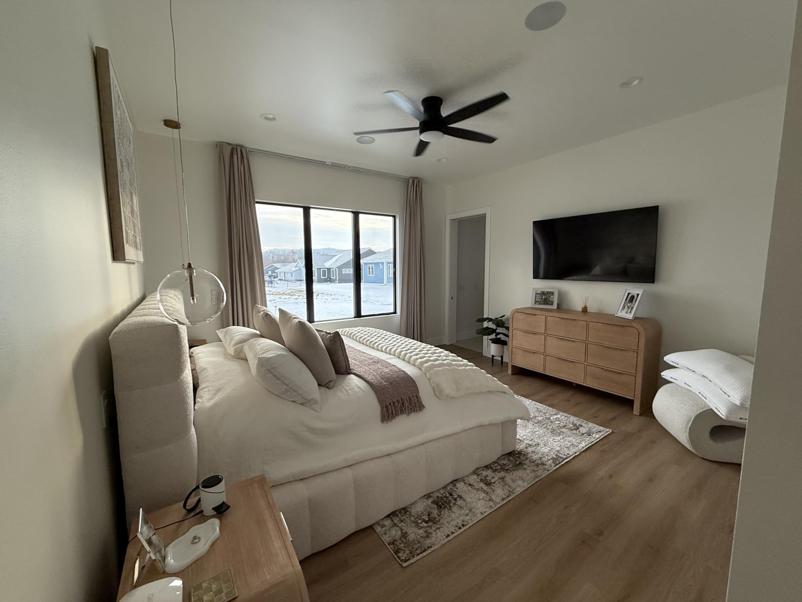 Osprey.Life Smart Motorized Curtain Track, 71-130in, No-Cut Adjustable Electric Rail, ~33dB Quiet Motor, Remote & App Control, Alexa, Google Assistant & Siri, Ceiling/Wall Mount (Center Opening) customer photo 1