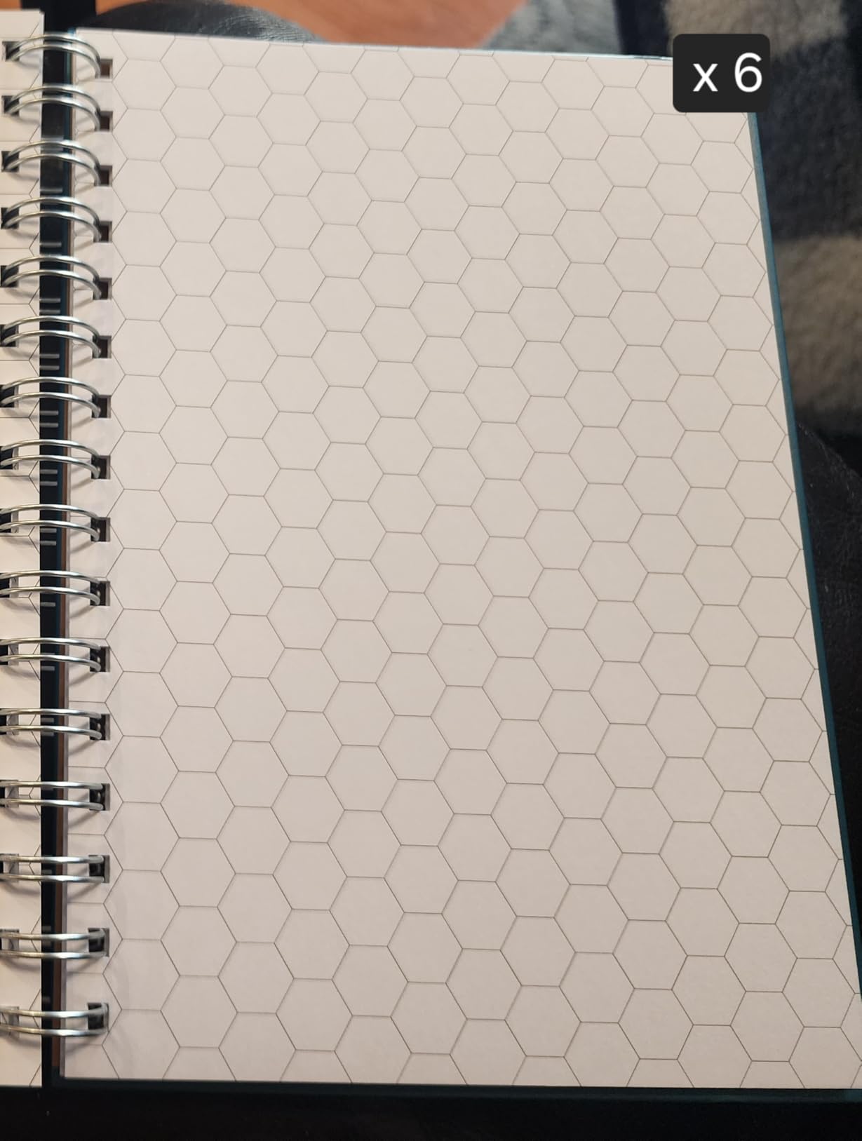 Roll & Play Press Game Master's Quest Notebook: 120 page, A5 hardback world-building journal for character, setting and plot notes, with lined, gridded and hex paper customer photo 2