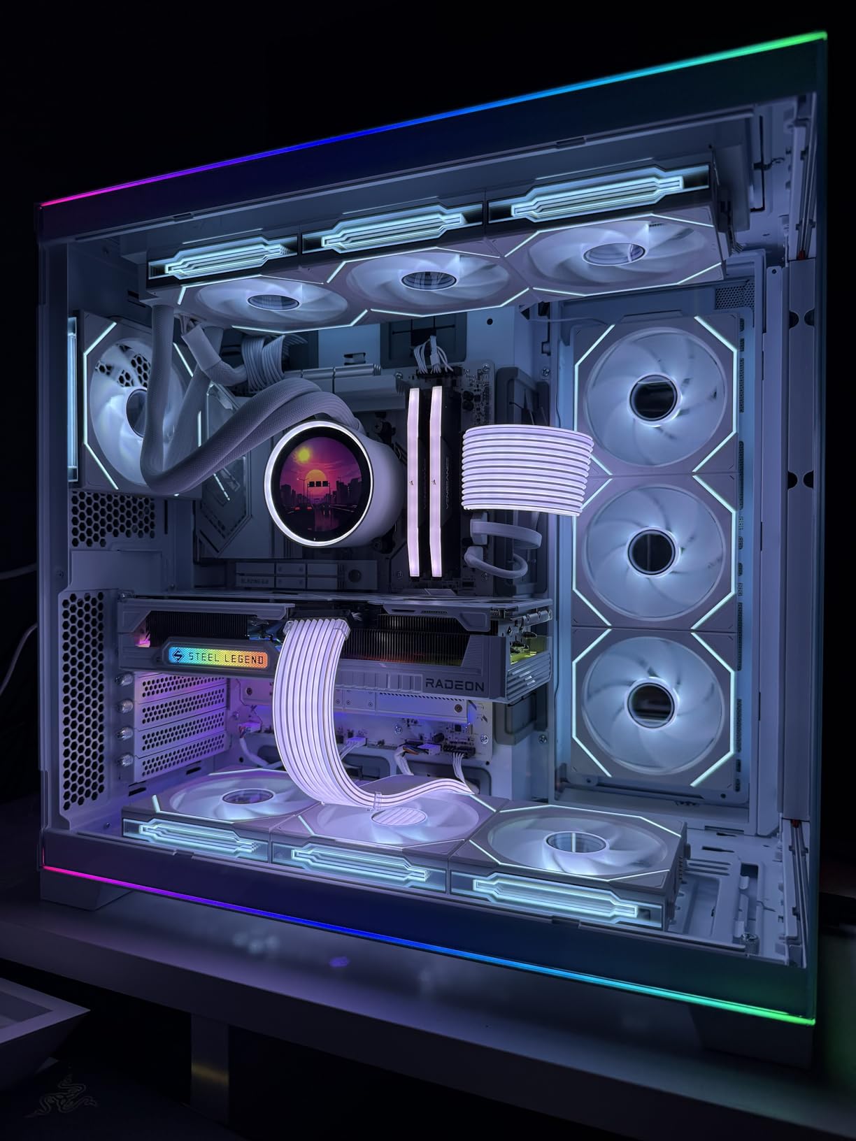 Lian Li EDGE1000W Fully Modular Low-Noise ATX Power Supply - ATX 3.1 & PCIE 5.1 Compliant - Cybenetics Gold Efficiency - 12V-2x6 Cable - L-Shape Design - with USB/Fan Hub - Black (EG1000G.BH) customer photo 2