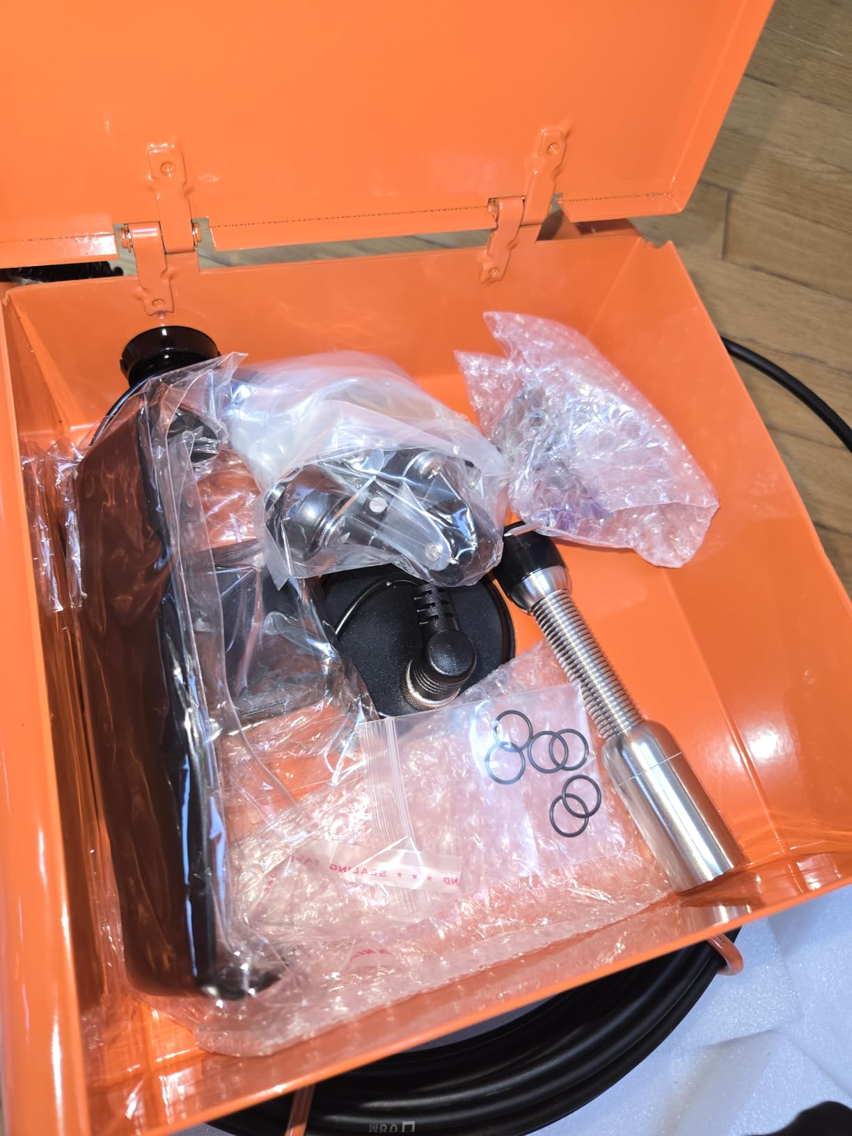 Sewer Camera 100FT/30M Borescopes Plumbing Snake Pipe Inspection Camera DVR & Audio Recorder 17/22mm with 5600Mah Battery 4.3