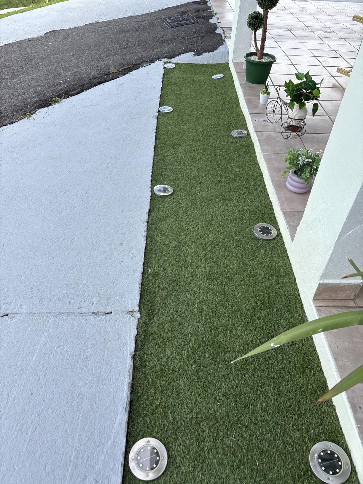 INCX 4.6 inch Solar Lights Outdoor Waterproof, 12 Pack Solar Lights for Outside, Solar Garden Lights Landscape Lighting for Patio Pathway Lawn Yard Deck Driveway Walkway, Warm White customer photo 2