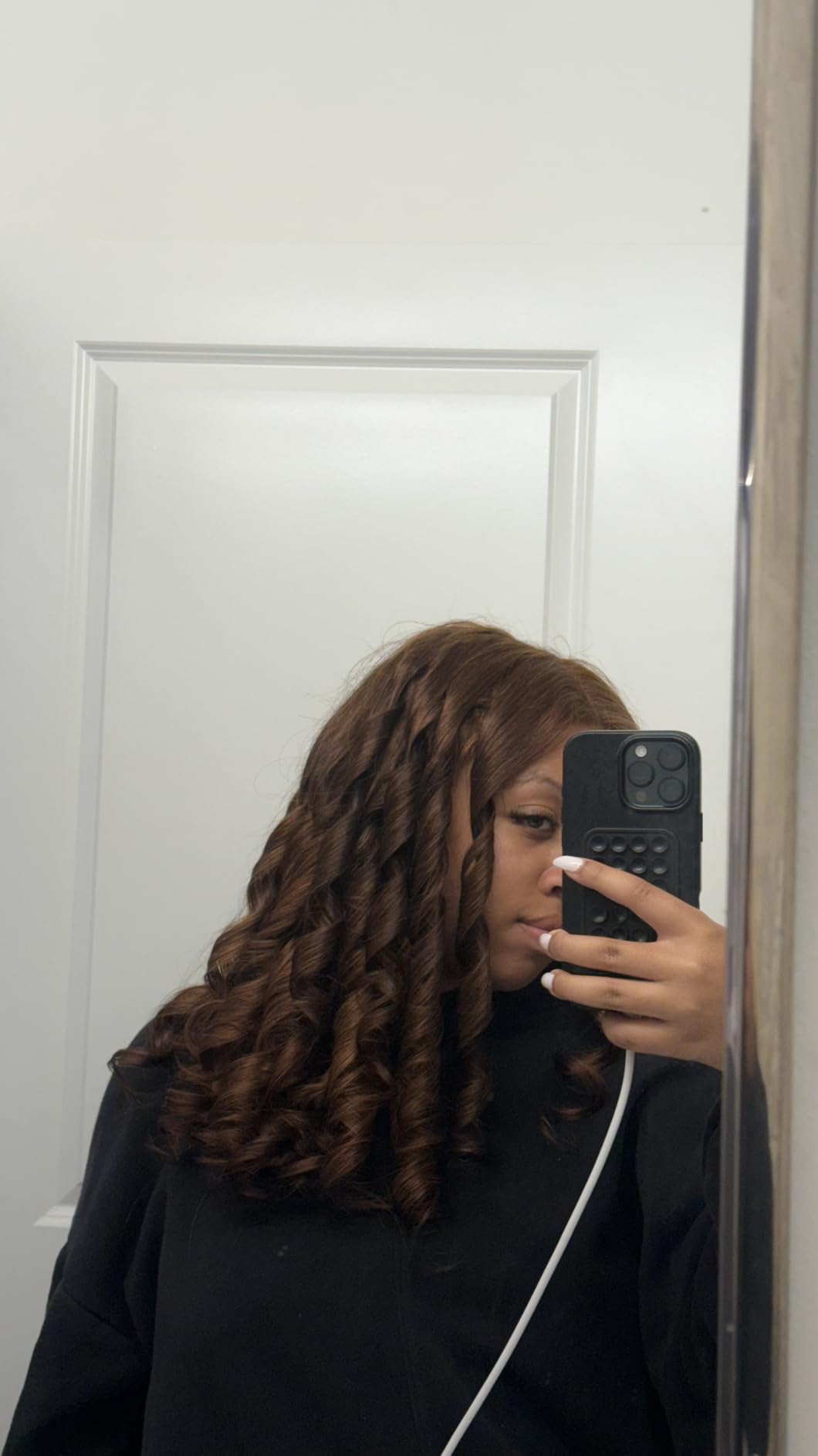 TYMO Automatic Rotating Curling Iron - TYMO CURLPRO Beach Waves Curling Wand, Portable Hair Curler, 500 Million Ionic, Dual Voltage & Lightweight for Travel, Ceramic Coating, 1 Inch, Pink customer photo 1