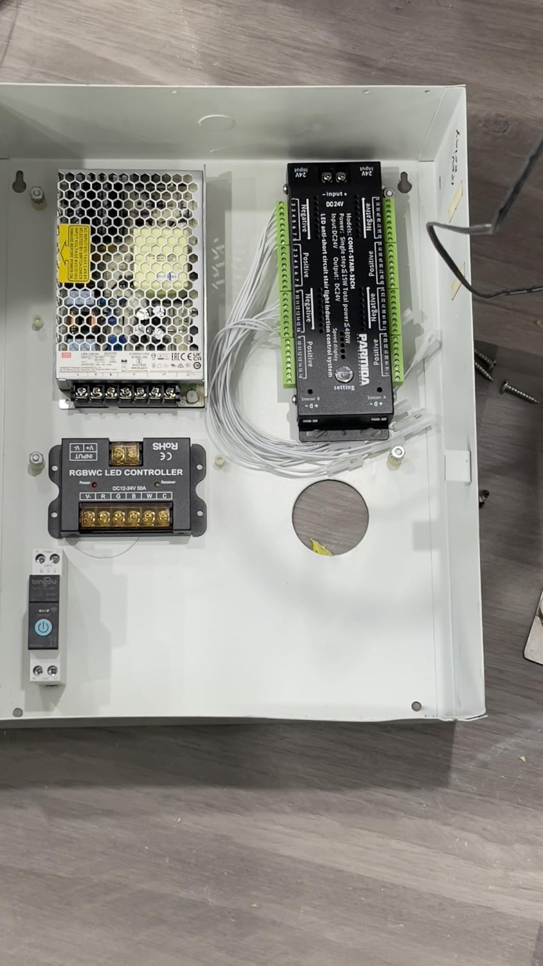 PARMIDA Intelligent Motion Sensor LED Indoor Stair Lighting Kit, RGB & 5CCT Color Selectable, 24