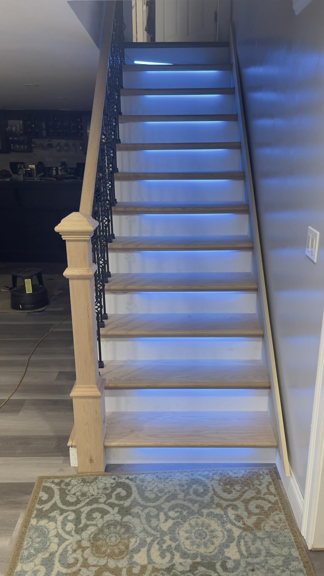 PARMIDA Intelligent Motion Sensor LED Indoor Stair Lighting Kit, RGB & 5CCT Color Selectable, 24