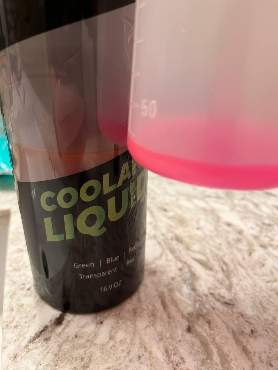 Dracaena.io 33.8oz/ 1000ml PC Cooling Fluid, Colored Liquid, New Formula Premixed Solution for Computer Cooling Systems (Transparent) customer photo 2