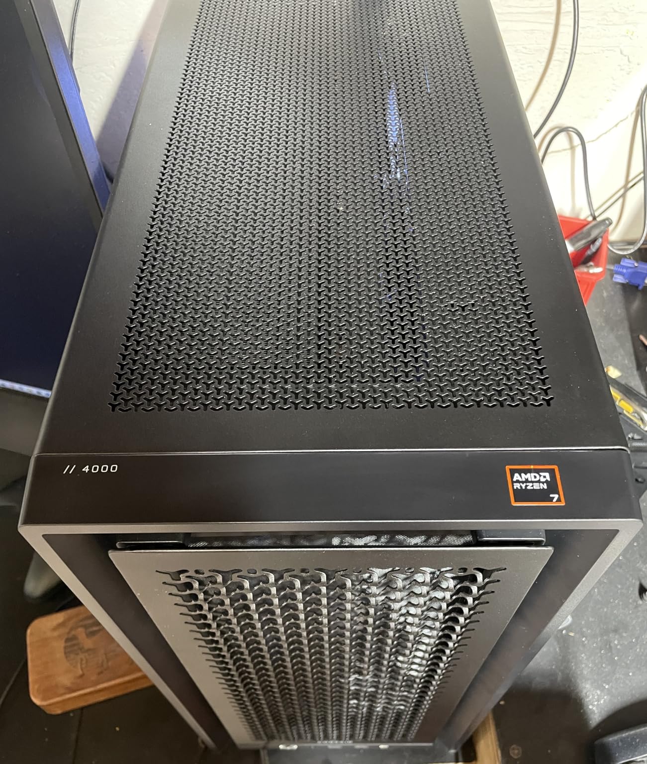 4000D RS Frame Modular High Airflow Mid-Tower PC Case - 3X RS Fans - InfiniRail Mounting System - Fits Multiple 360mm Radiators - Reverse Connector Motherboard Compatible - Black customer photo 1