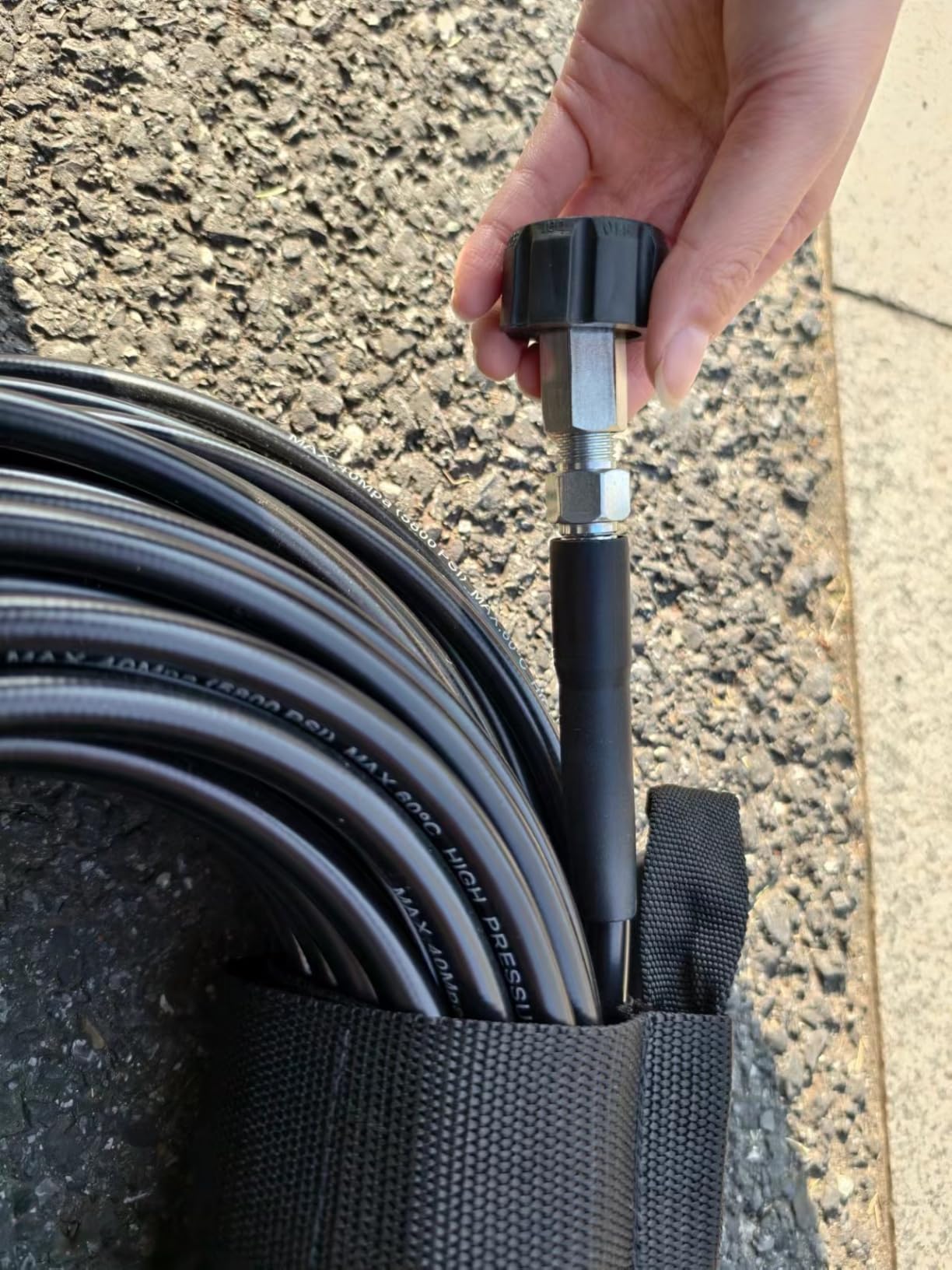 Pressure Washer Drain Jetter - Sewer Jetter Kit for Pressure Washer 100ft 1/4 Inch NPT Hose Nozzles and Adapter 5800PSI Clears Clogs in Pipes & Sewer Lines customer photo 1