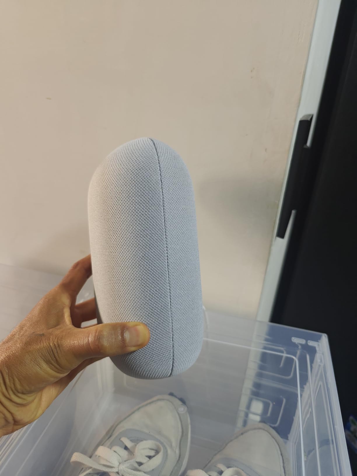 Google Audio Bluetooth Speaker - Wireless Music Streaming, Powerful Sound, Assistant Built-in, Wi-Fi and Bluetooth Connectivity, Smart Home Control, Stereo Pairing, Includes Pouch and Cloth customer photo 1