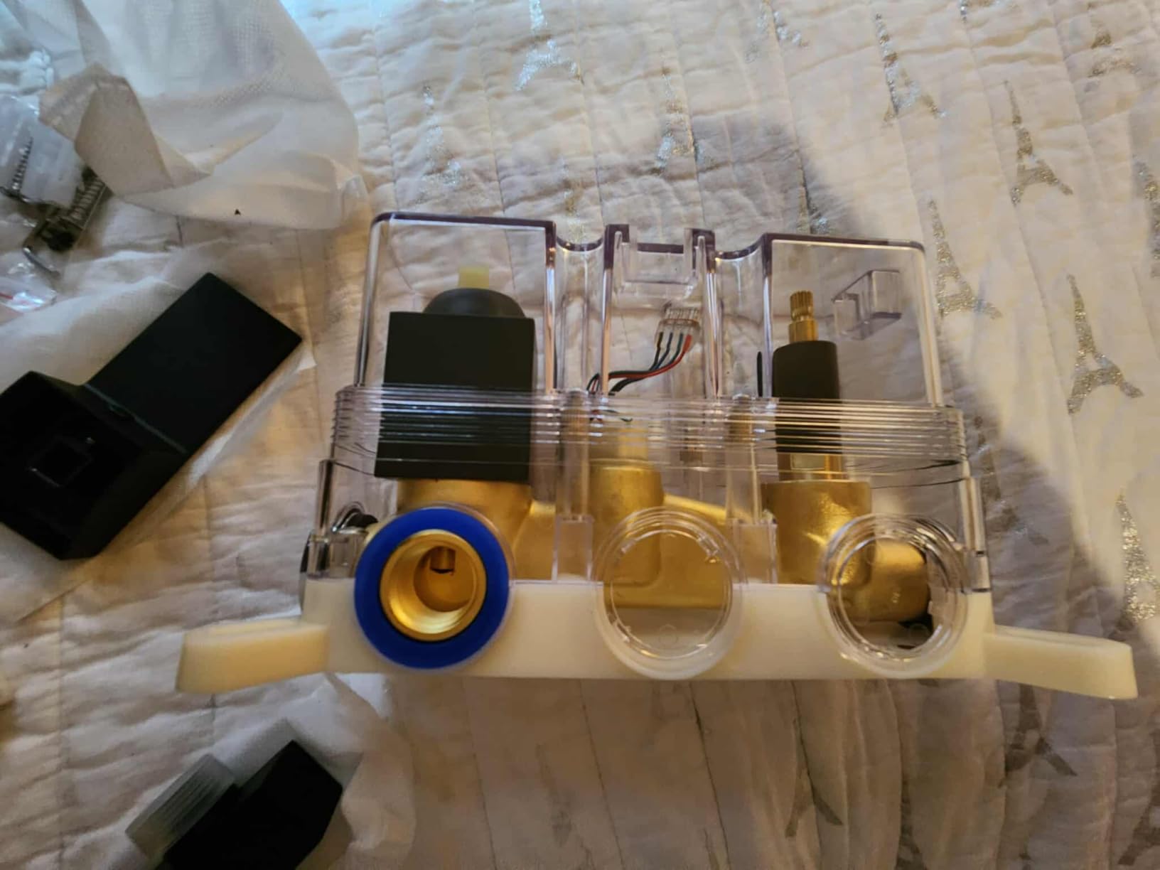 Shower Faucet Set with Hydro Power Temperature Display, Shower System Bathroom 10 Inches Shower Head with Handheld Spray, Wall Mounted Shower Fixtures with Shower Valve and Trim Kit, Matte Black customer photo 1