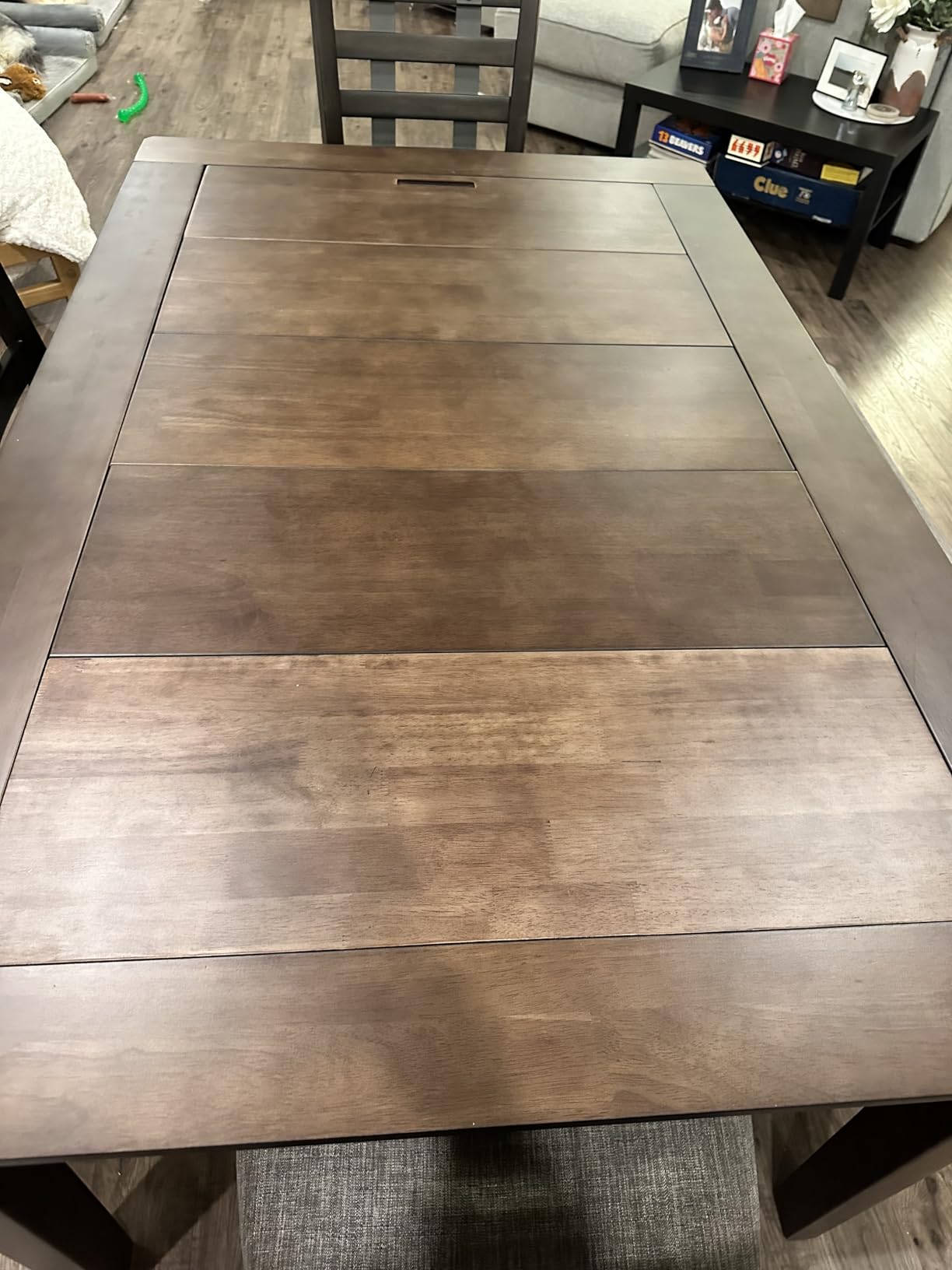 Solid Wood Board Game Table for 4-6 Players, Dining/Gaming Table w/ 54