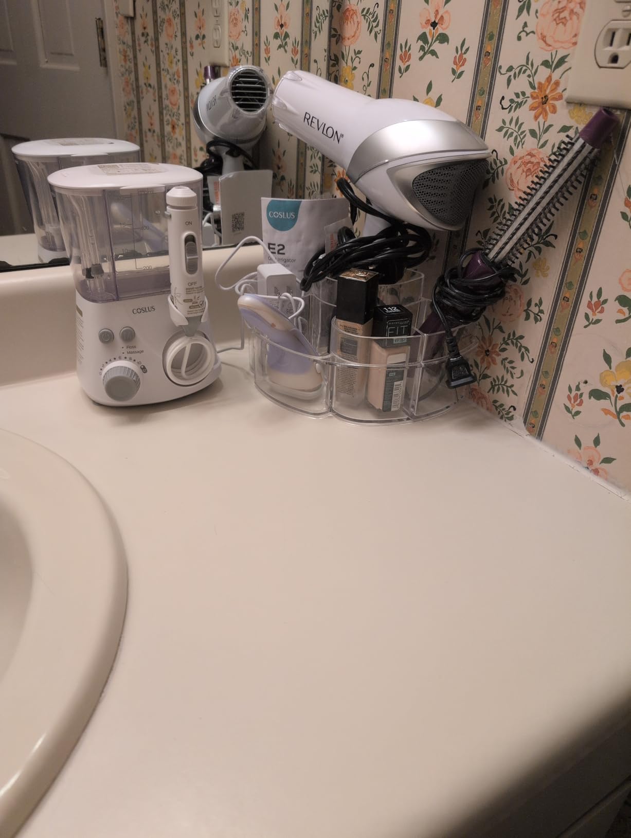 COSLUS E2 Advanced Water Flosser for Teeth: 2 Modes & 12 Pressure Settings Electric Dental Pick for Orthodontic, Braces, Sensitive Gums - Home Use, 5 Jet Tips for Multiple Users, Family, White customer photo 1