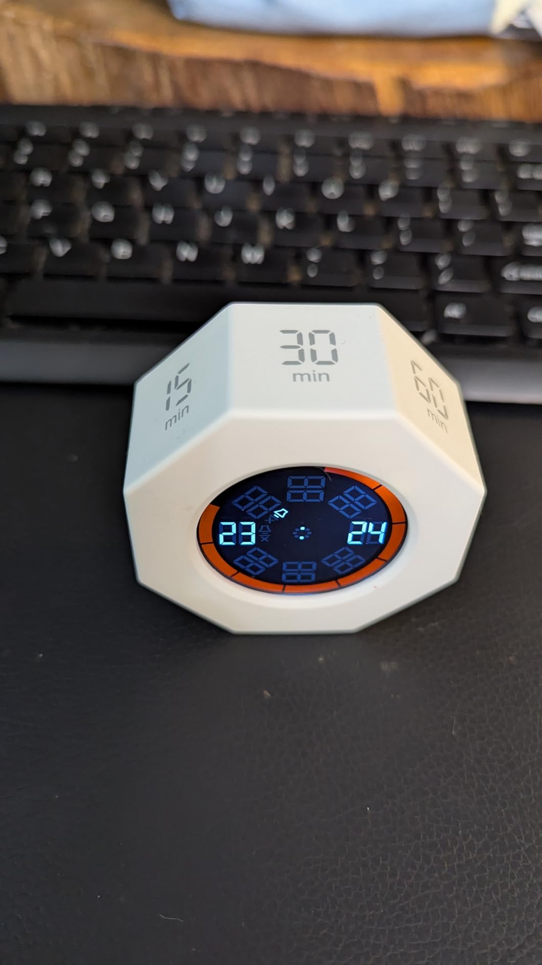 Small Rechargeable Pomodoro Timer, Gravity Sensor Auto-Rotating 7 Preset Times (1/3/5/15/30/60/90 min) & Count Up Mode, Digital Kitchen Timers for Cooking, Work and Study (Space Gray) customer photo 1