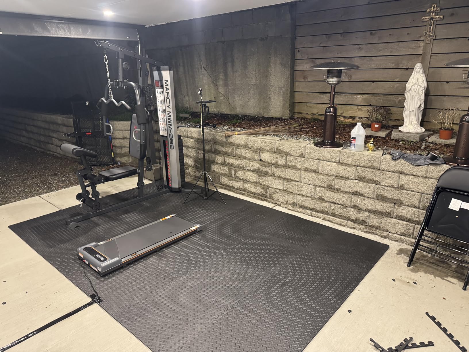 Home Gym Mat, Puzzle Exercise Mat, EVA Interlocking Foam Floor Tiles for Home Workout Equipment and Kids' Play Areas - Grey, 24 in x 24 in x ½ in - 12 Tiles (Grey, 12 Pack, 48 SQ FT) customer photo 2