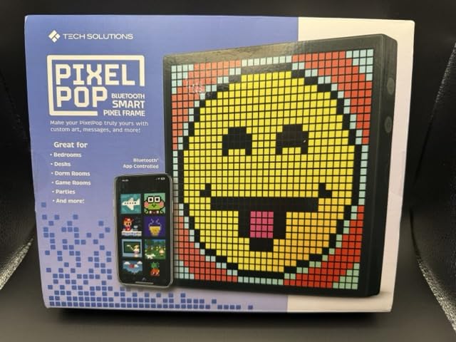 Tech Solutions Smart Bluetooth Pixel Frame - 32x32 Programmable RGB LED Display for Art, Animations, Digital Clock, DIY Decor, and Gaming Accessories customer photo 2