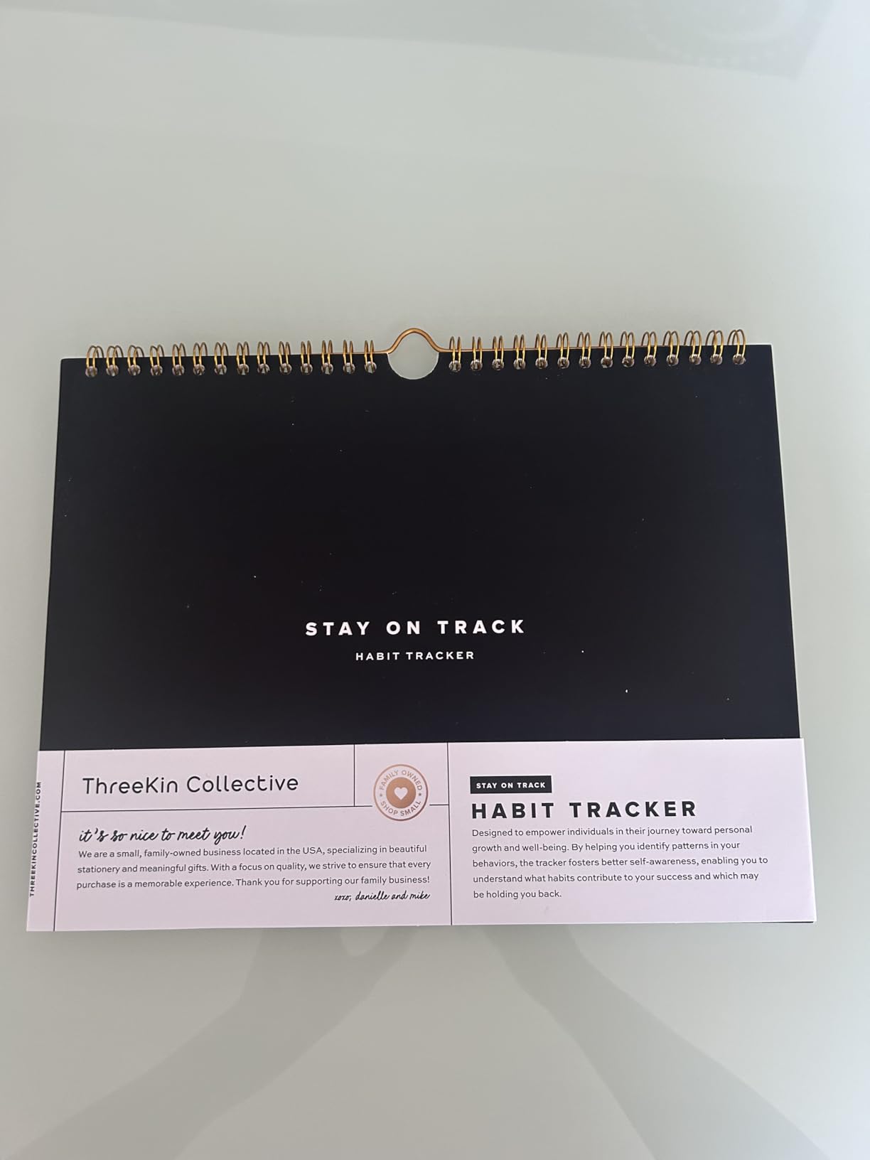 Stay on Track Habit Tracker Wall Calendar - Daily, Weekly & Monthly Habit Journal for Goal Setting & Productivity - Undated Spiral Planner by ThreeKin Collective customer photo 1