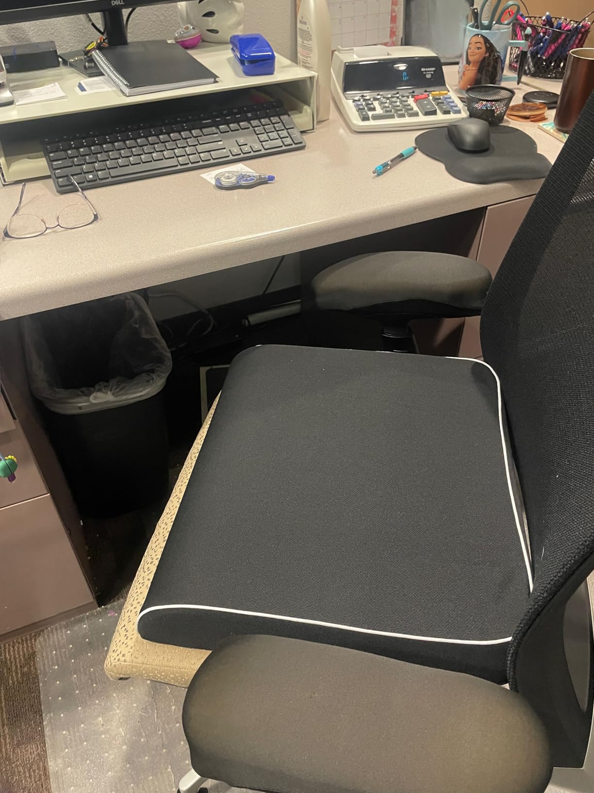 Seat Cushion for Tailbone Pain Relief, Office Chair Cushion, Memory Foam Large Chair Cushion with Non-Slip Cover for Soft Support at Office Chair, Car Seat, Airplane customer photo 1