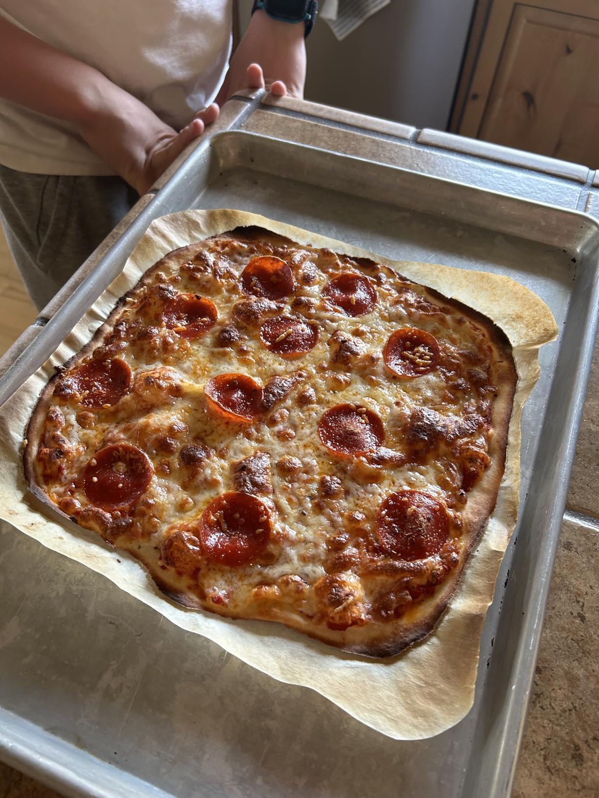 Ninja Artisan Pizza Oven, 12-in Pizza in 3-Min, 700F, 5-in-1, Gray, MO201 | Ninja Artisan Electric Pizza Oven bakes 5 pizza styles and air fries, all in one outdoor appliance. customer photo 1