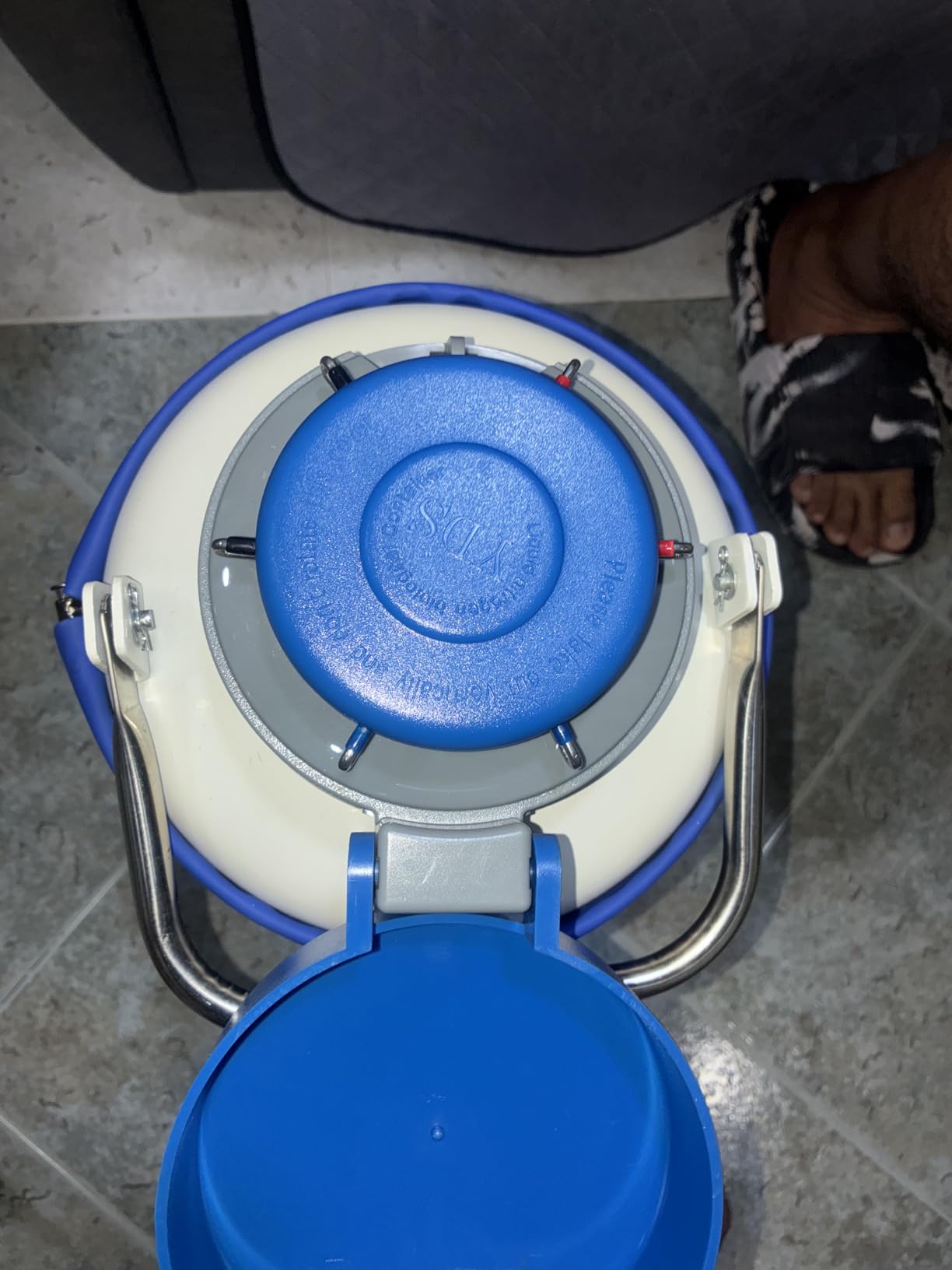 Bonvoisin 3L Liquid Nitrogen Container, LN2 Tank Cryogenic Dewar, Aluminum Alloy Semen Tank with 6 Canisters Carry Bag customer photo 2