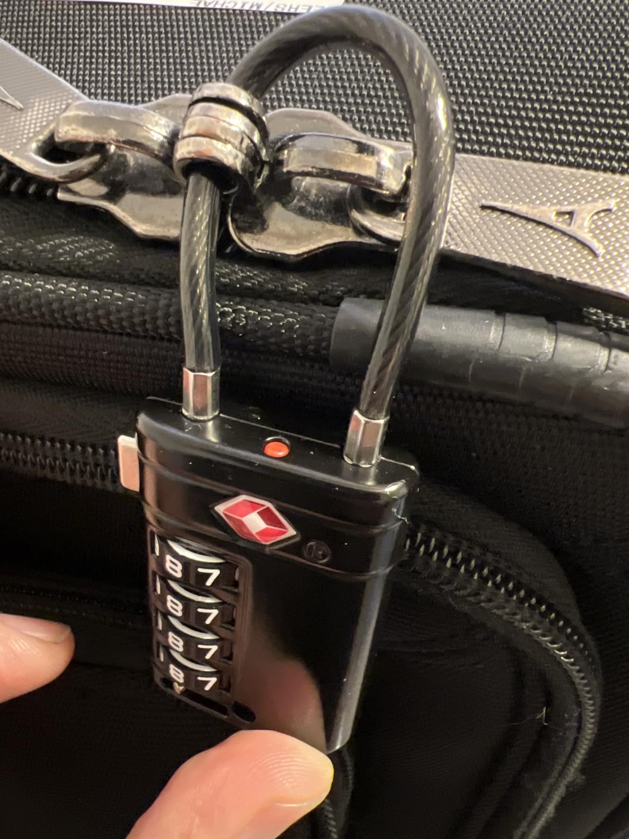 Forge TSA Approved Luggage Locks 4 Digit Combination TSA Travel Locks with TSA008, Open Alert Indicator, Zinc Alloy Body for Luggage, Suitcase, Backpack, and More. Black 2 Locks. customer photo 1