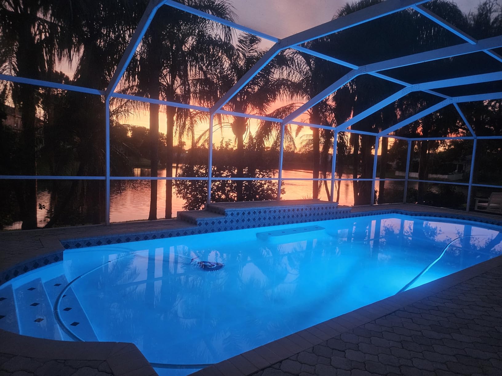 10 Inch Pool Light for Inground Pool, 12V AC LED Inground Pool Light, Wi-Fi Bluetooth APP & Controller & Remote Control Underwater Swimming Pool Lights Fixture, NOT INCLUDE Transformer, 100 Foot Cord customer photo 2