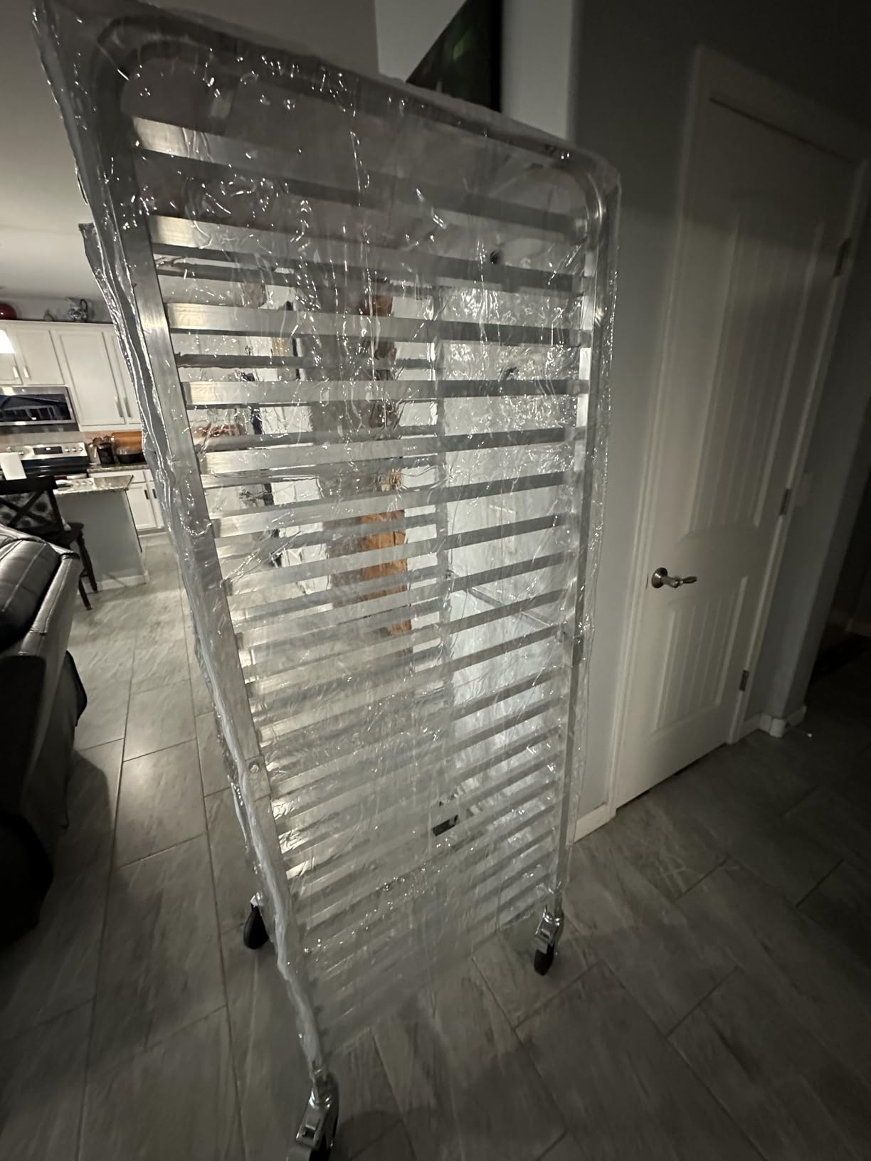 VEVOR 10-Tier Bun Pan Rack, Aluminum Racking Trolley Storage with Brake Wheels, Commercial Bakery Racks for Half & Full Sheet, Speed Rack For Kitchen Home, Bread Baking Equipment, 26