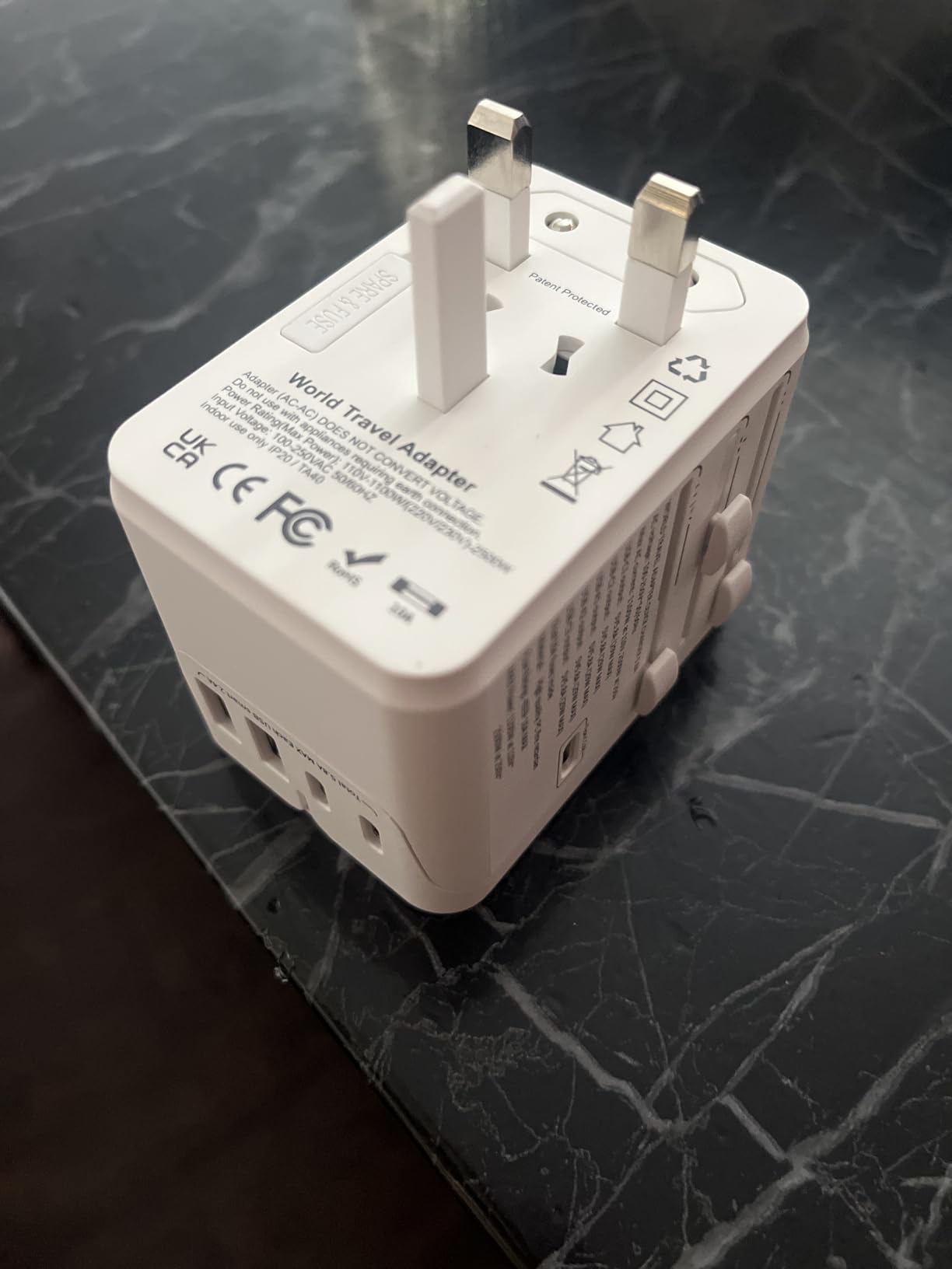 Universal International Plug Travel Adapter, 6 in 1 Wall Charger with 3 Type-C 5.8A 29W PD Fast Charging & 2 USB-A 5.8A & Multi AC Outlet Adaptor for USA EU UK AUS 200+ Countries customer photo 2