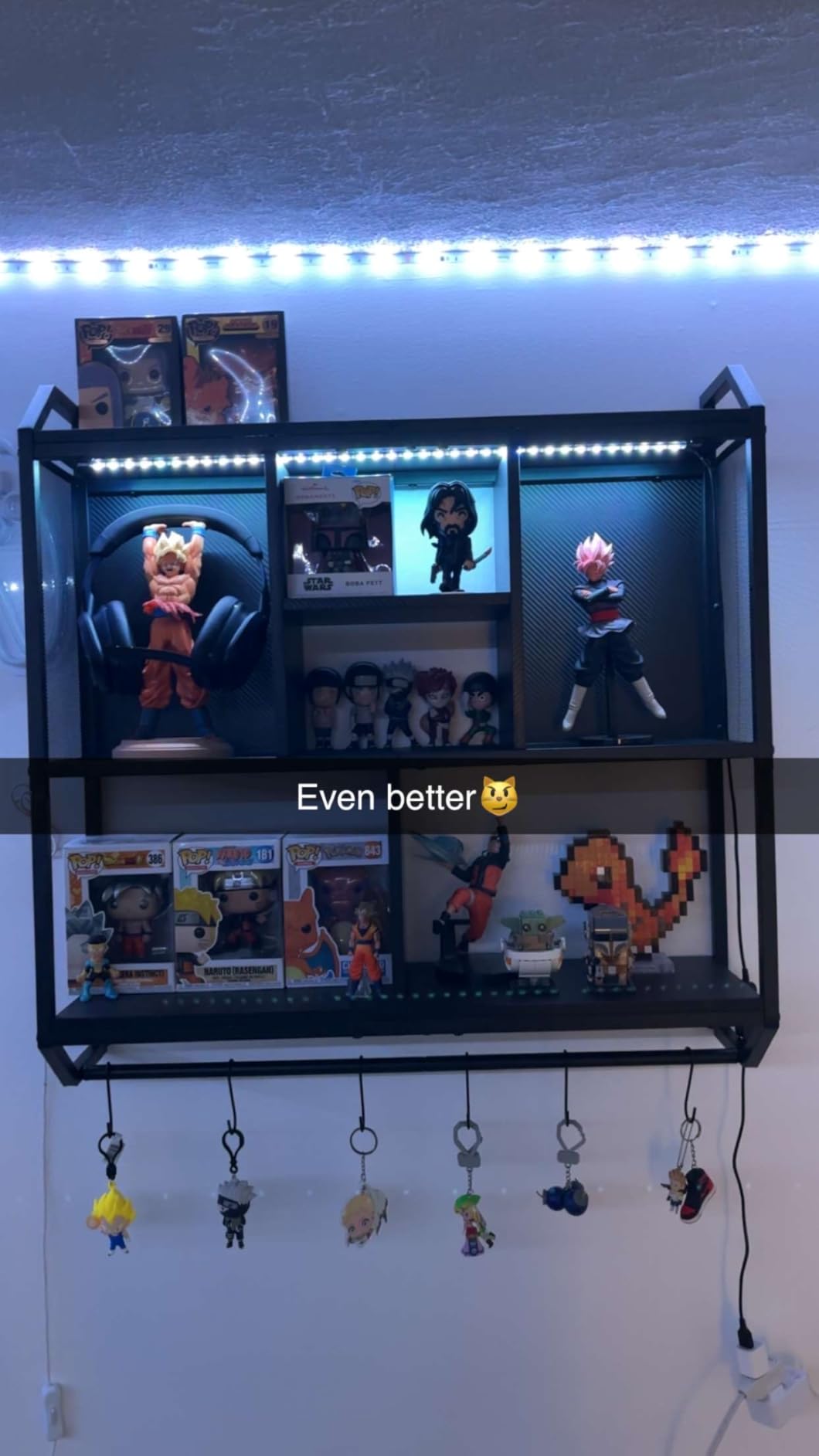 HOOBRO Gaming Floating Shelves with LED Lights, 28.7