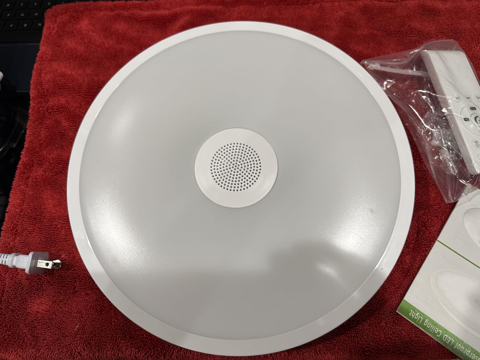 HOREVO Upgrade Plug in Pendant Light with Bluetooth Speaker & Color Changing LED, Remote Control, 18W Ceiling Light Hanging Fixture for Kitchen Island, Bedroom, Living Room, Patio, Farmhouse, Corner customer photo 2