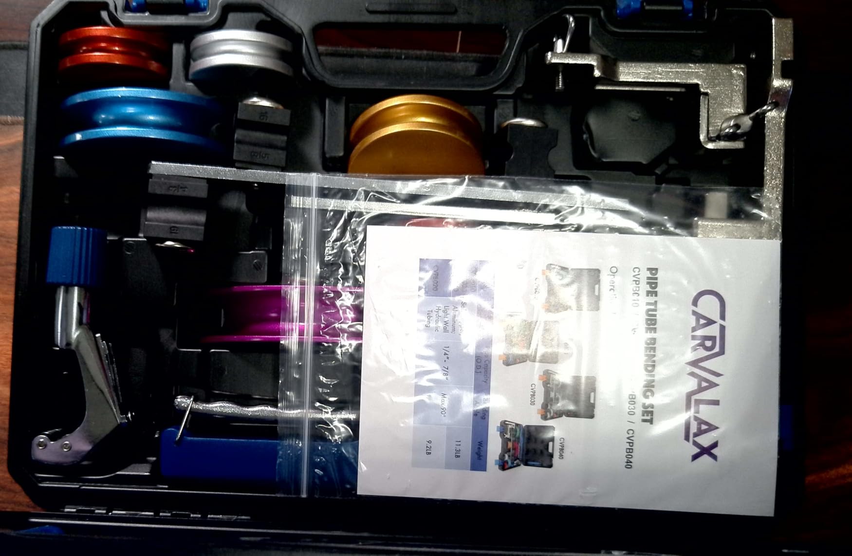 CAVALAX 90° Ratcheting Tube Bender Kit - 7 Color-Coded Aluminum Heads for 1/4