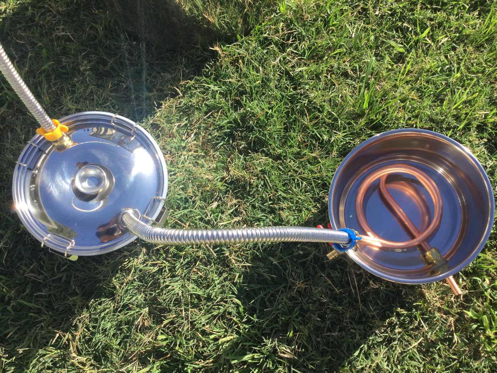 3 Pots 13.2Gal/50L Moonshine Still Kit Complete with Thumper and Condenser, Thermometer, Submersible Pump, Stainless Steel Alcohol Distiller Home Brewing Kit for DIY Whiskey Wine Brandy customer photo 2