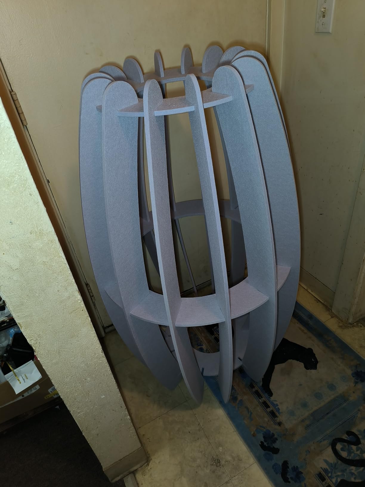 VIVO Acoustic Ceiling Oval Hanging Sound Absorber, Modern Noise Reduction Chandelier, Light Gray customer photo 1