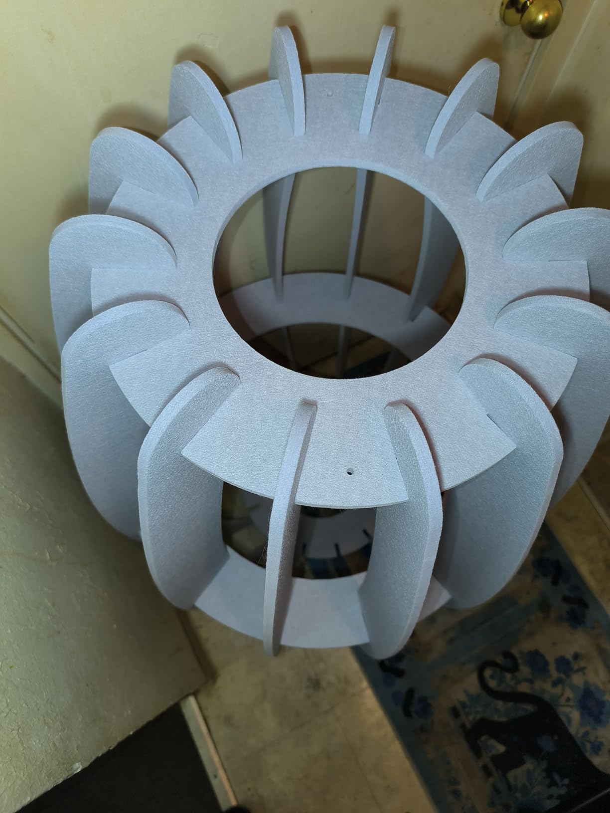 VIVO Acoustic Ceiling Oval Hanging Sound Absorber, Modern Noise Reduction Chandelier, Light Gray customer photo 2