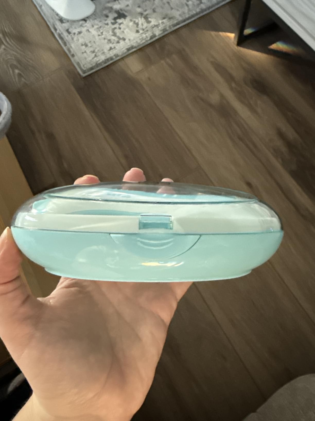 Royal Angels Upgraded 6 in 1 Baby Nail Trimmer with Labeled Case, 4 Colored Pads for Newborns to Toddlers, Whisper Quiet Electric Nail File with LED Light, Safe Manicure Set for Families (Babyblue) customer photo 2