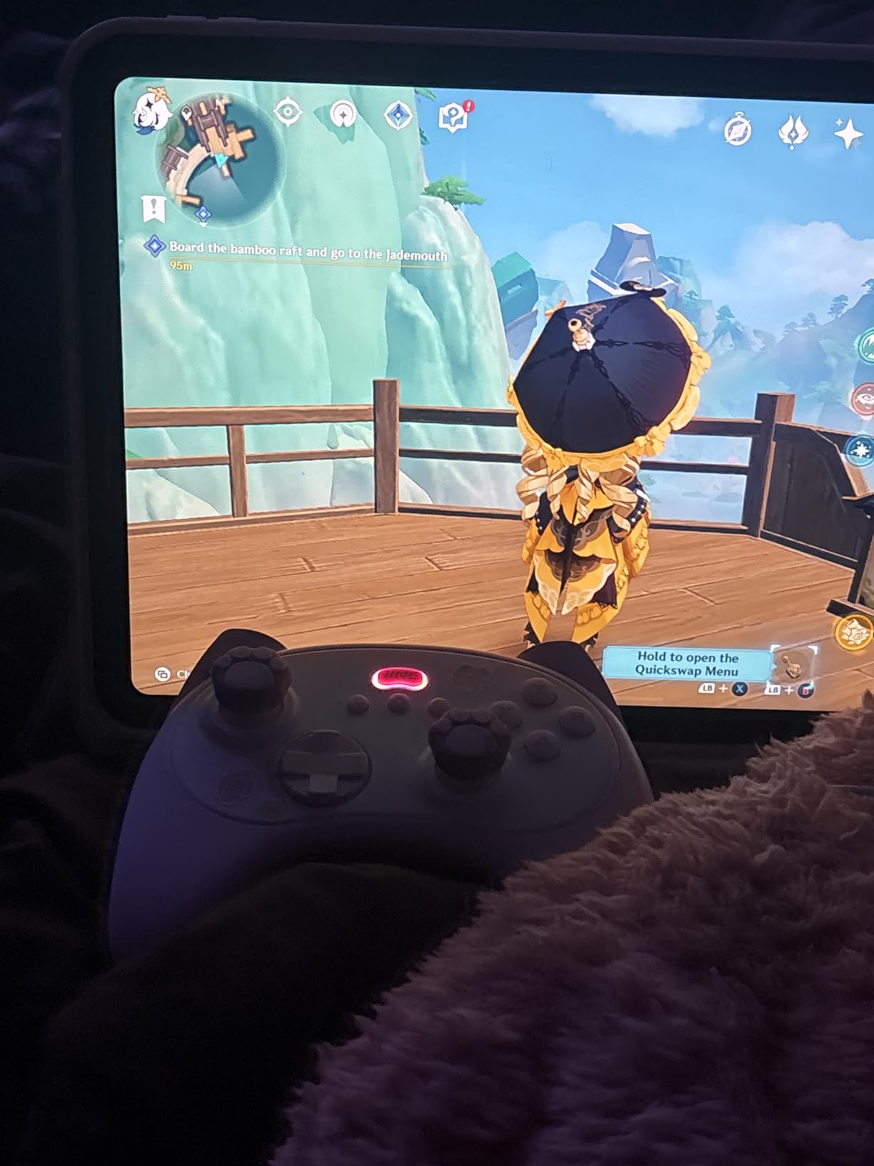 IINE Wireless Controller with Charging Dock - for PC, Switch, Android, iOS, Wireless & Wired Gamepad with Macro, Turbo, 6-Axis Motion, Rumble, Headphone Jack, Ergonomic Controller for Small Hands (Blue) customer photo 1