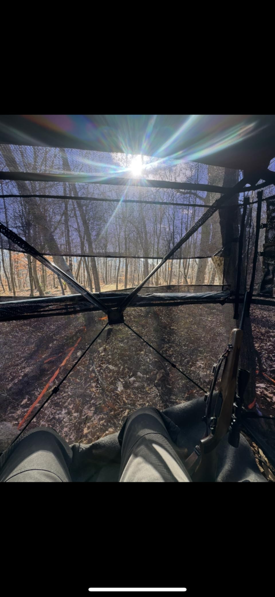 HUNTSEN Hunting Blind 270 Degree See Through Ground Blind - 2-3 & 3-4 Person Pop Up Deer Blind for Hunting with Carrying Bag - 300D Reinforced Portable Durable Blind for Turkey and Deer customer photo 1