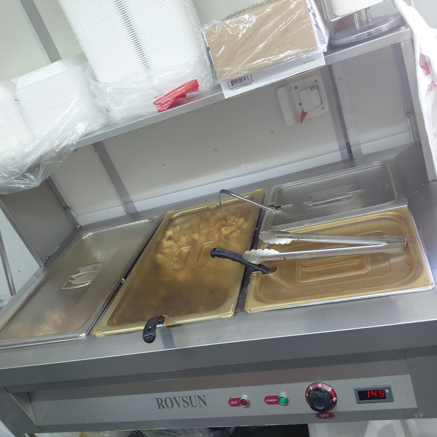 VEVOR Commercial Food Warmer, 7 Pans + 2 Pots Electric Steam Table, 1800W Professional Buffet Catering Food Warmer with Shield Undershelf Wheels, Stainless Steel Server for Party Restaurant Hotel customer photo 1