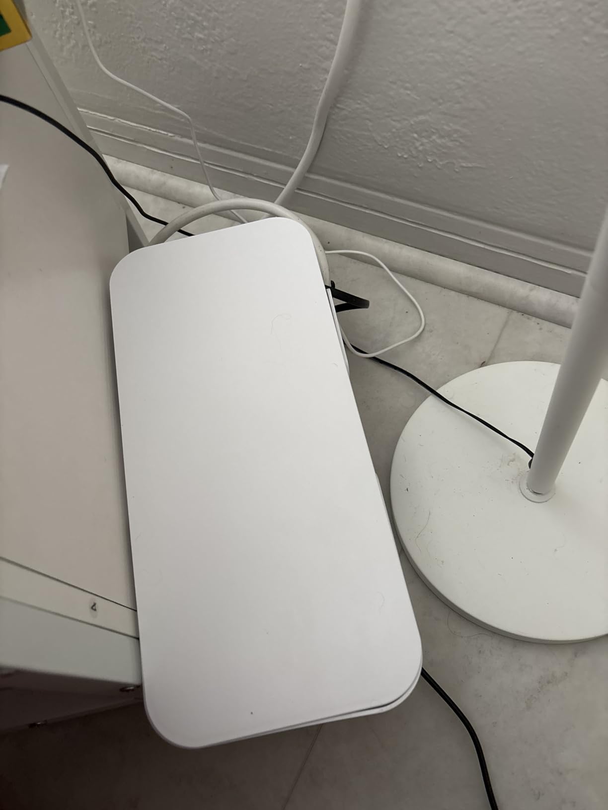 Delamu 2 Pack Cable Management Box, Stylish Black Cable Management, Pet & Child-Proof ABS Cord Box Hider, Medium and Small Cable Box for Computer WiFi Router Box Hider USB Hub, Floor Cord Covers customer photo 2