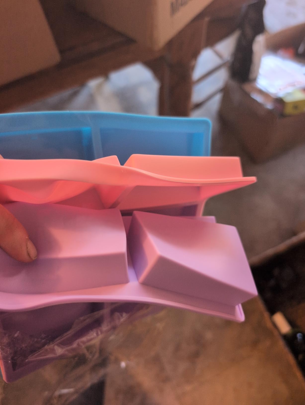 SJ Silicone Soap Molds 3 Packs, Rectangle Soap Molds for Soap Making, 6 Cavity Mold for Homemade Craft Soap Mold, Jelly, Chocolate & Ice Cube Trays customer photo 2