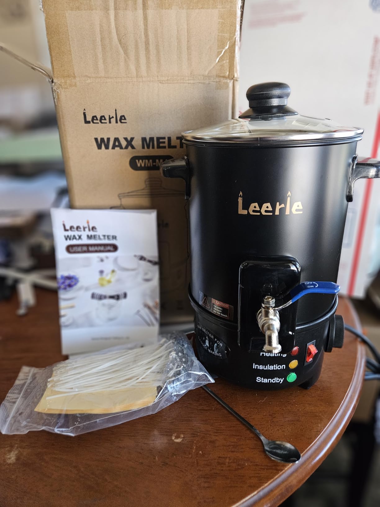 Leerie M4 8Lbs Wax Melter for Candle Making - Heating Core Brass Spout & Temp Control, No Clog, Easy to Clean - Electric Wax Melting Pot for DIY Candle Makers & Beginners customer photo 2